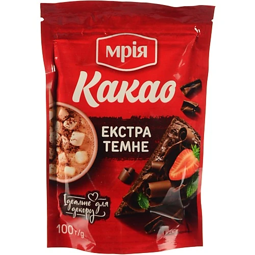 Какао-порошок Мрія 100г 22%