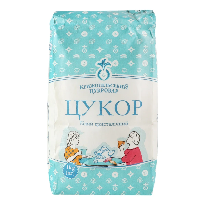 Цукор білий кристалічний Крижопільський цукровар 1кг