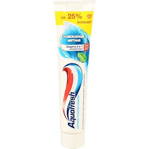 Паста зубна Освіжаюча-м'ятна Aquafresh 125мл