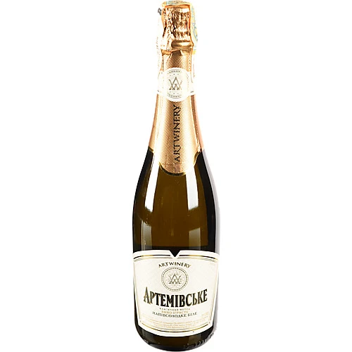 Вино ігристе 0.75л 10-13.5% біле напівсолодке Артемівське Artwinery пл