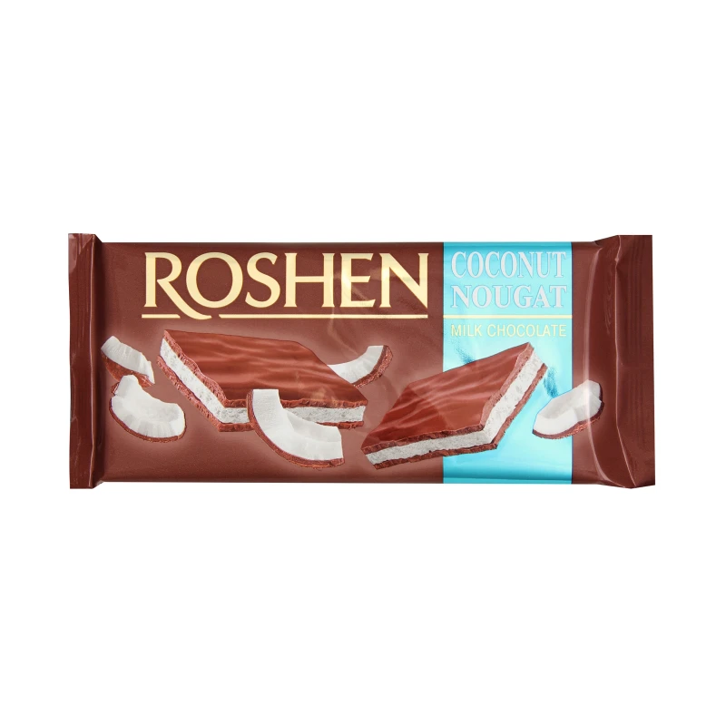 Шоколад Roshen 90г молочний кокосова нуга ВКФ