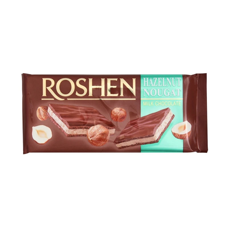 Шоколад молочний Hazelnut Nougat Roshen м/у 90г