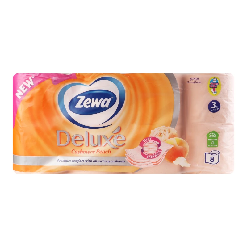 Папір туалетний 3-х шаровий Cashmere Peach Deluxe Zewa 8шт