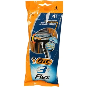 Станок для гоління чоловічий одноразовий Flex 3 BIC 4шт