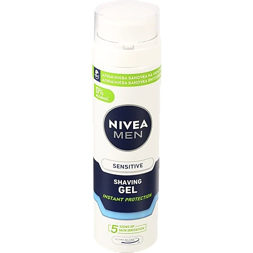 Гель для гоління для чутливої шкіри Instant Protection Sensitive Nivea Men 200мл