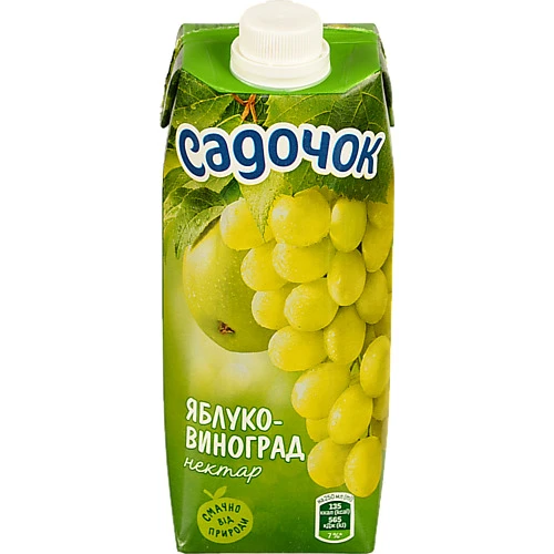 Нектар освітлений Яблуко-Виноград Садочок т/п 500мл