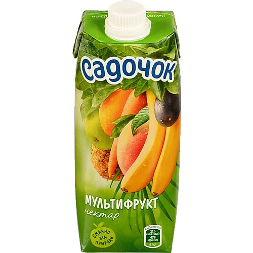 Нектар з м'якоттю Мультифрукт Садочок т/п 500мл