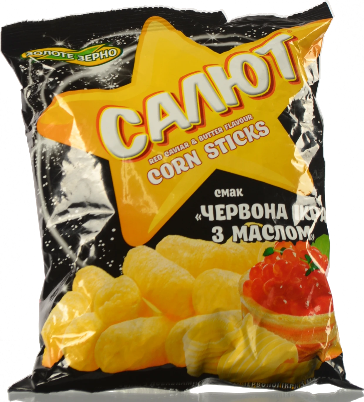 Палички кукурудзяні зі смаком червоної ікри з маслом Салют Золоте Зерно м/у 45г