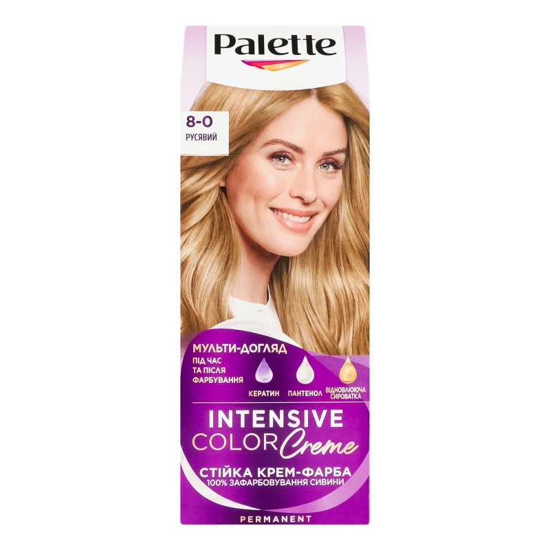 Крем-фарба для волосся Intensive Color №8-0 Palette 1шт