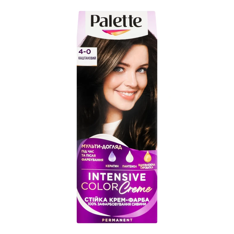 Крем-фарба для волосся Intensive Color №4-0 Palette 1шт