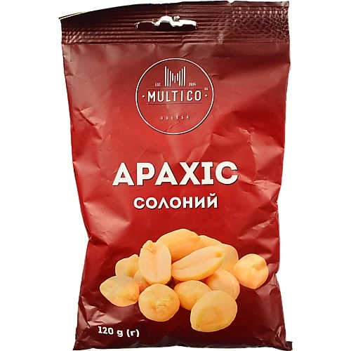 Арахiс Multico 120г смажений солоний