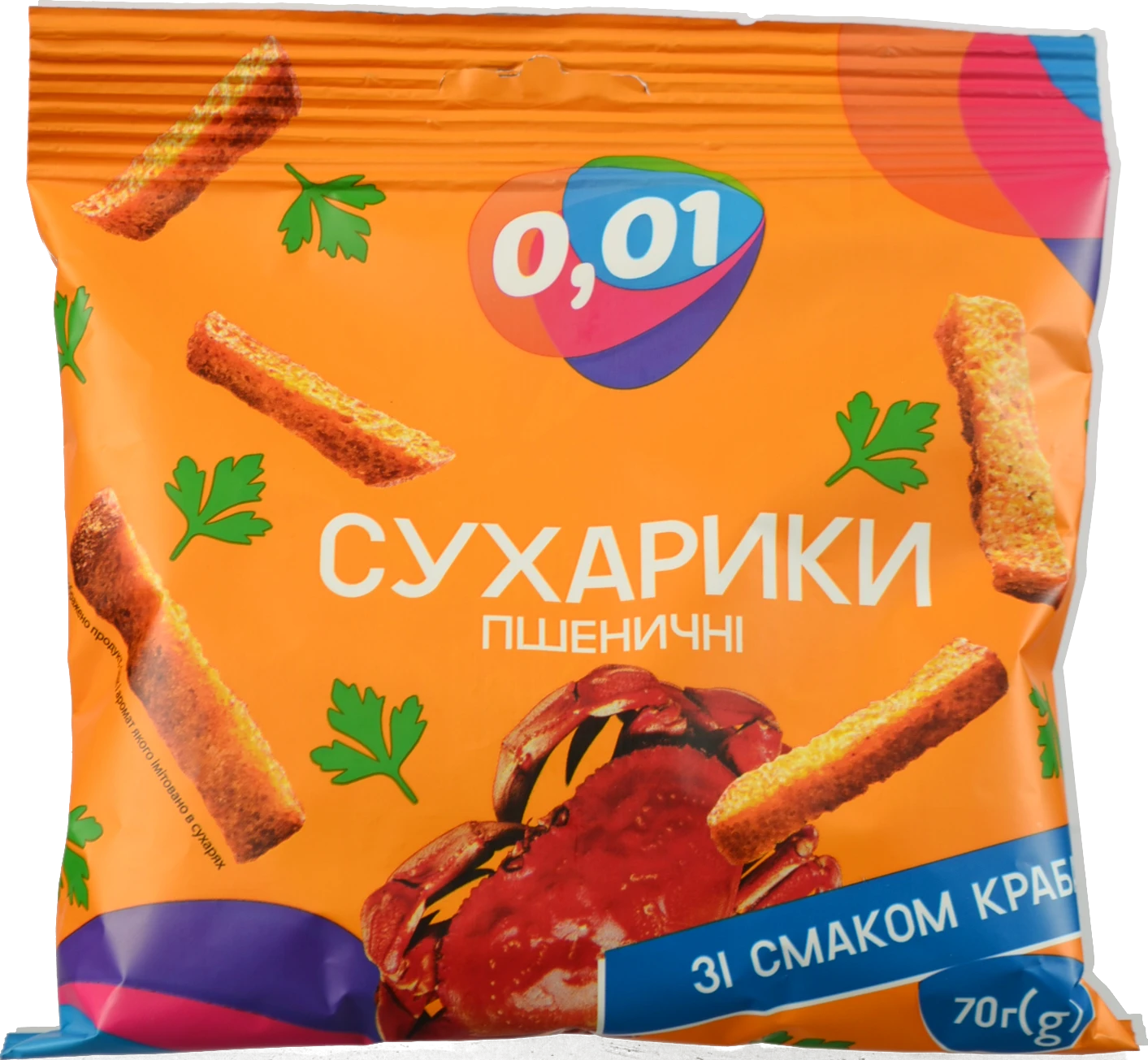 Сухарики пшеничні краб 70г