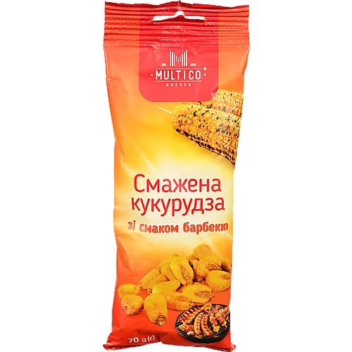 Кукурудза Multico 70г смажена солона смак барбекю
