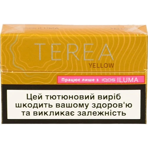 Виріб тютюновмісний для електричного нагрівання з фільтром Terea Yellow 20шт