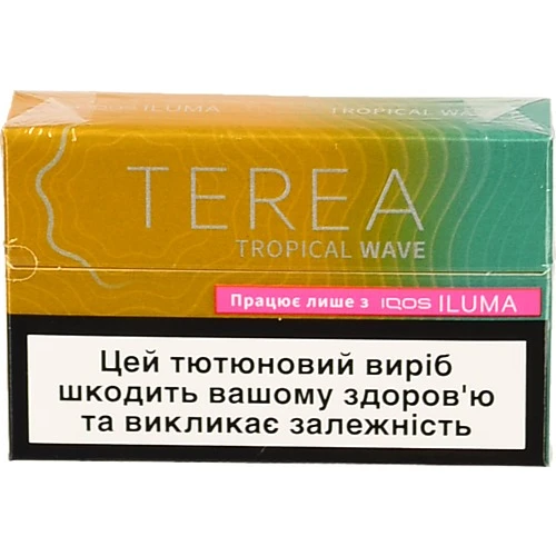 Виріб тютюновмісний для електричного нагрівання з фільтром Terea Tropical Wave 20шт