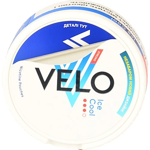 Паучі безтютюнові нікотиновмісні Ice Cool Strong Velo 14г
