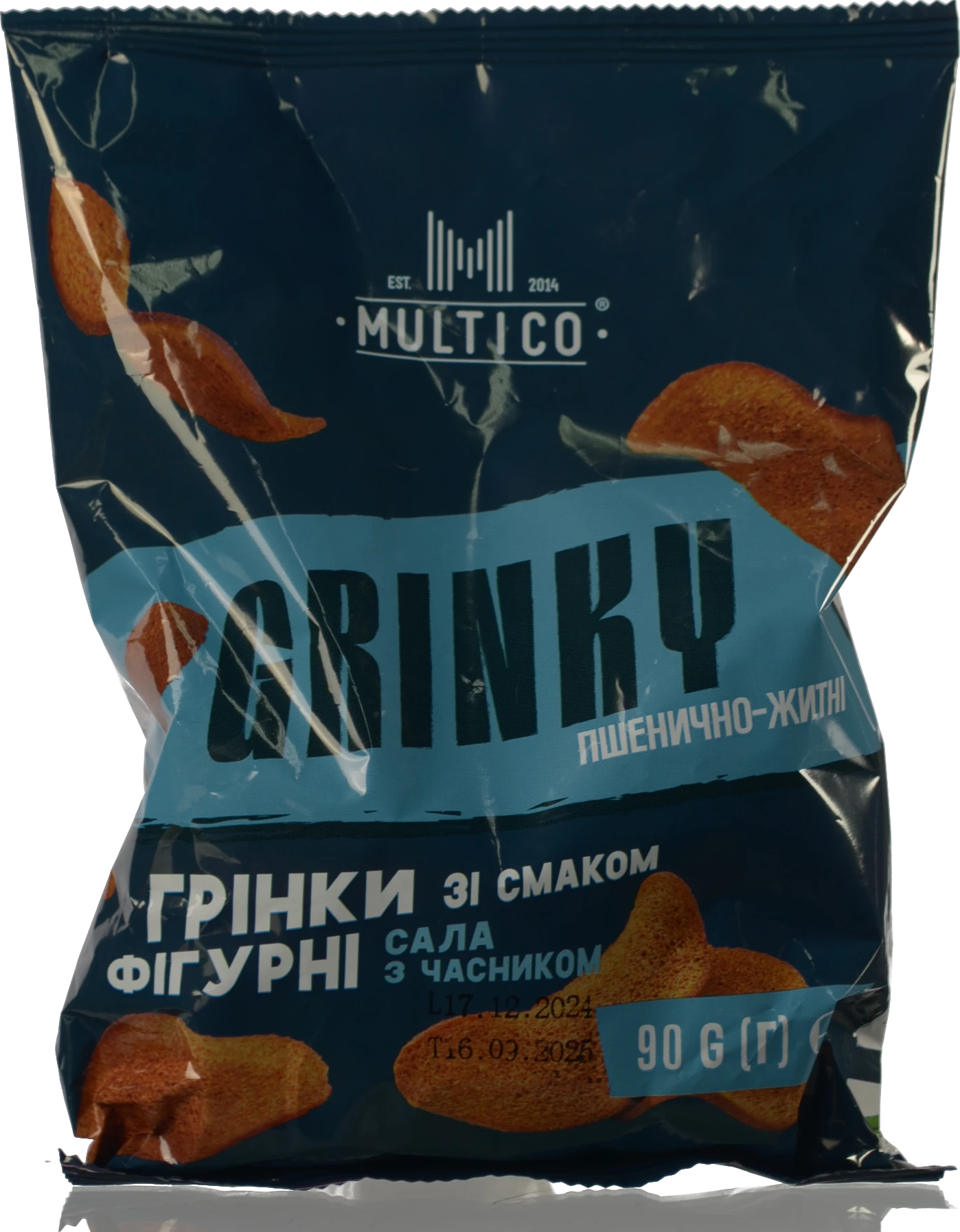 Грінки Multico 90г сало з часником