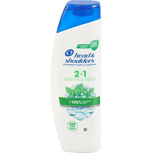 Шампунь та бальзам-ополіскувач проти лупи 2в1 Menthol Fresh Head&Shoulders 330мл