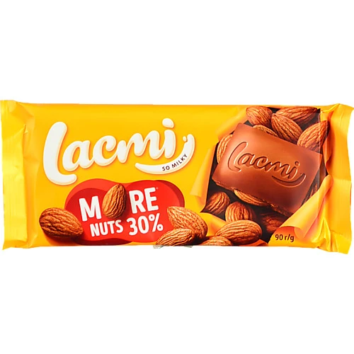 Шоколад молочний з цілим мигдалем Lacmi Roshen м/у 90г