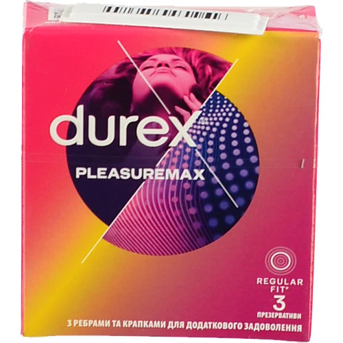 Презервативи латексні з силіконовою змазкою Plesuremax Durex 3шт