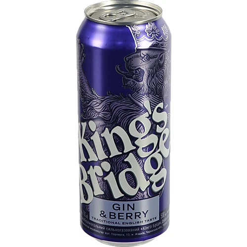 Напій слабоалкогольний King's Bridge Gin&Berry 500мл 7%
