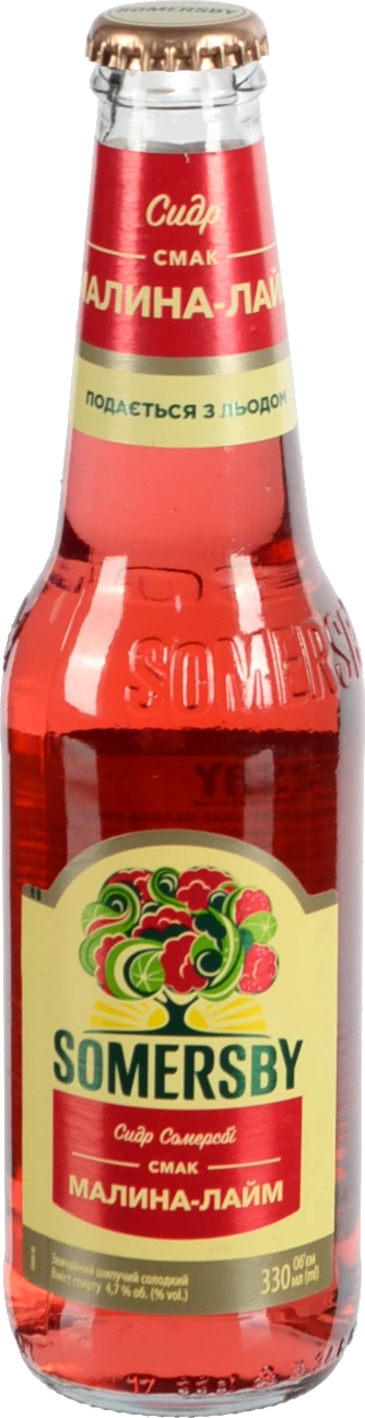 Сидр Somersby Малина-лайм 330мл 4.7%
