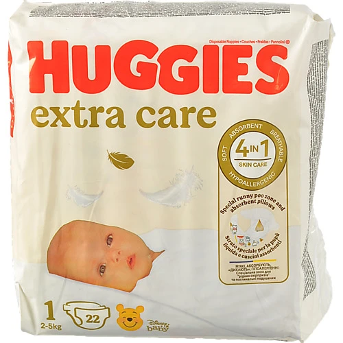 Підгузки Huggies Extra Care Розміру 1 (22 штуки)