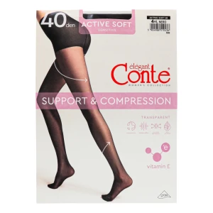 Колготки жіночі Conte elegant Active Soft 40den 4 nero