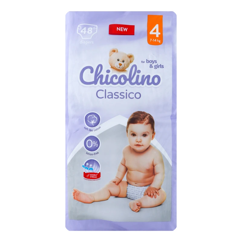 Підгузники Chicolino Classico розмір 4 (7-14кг) 48шт