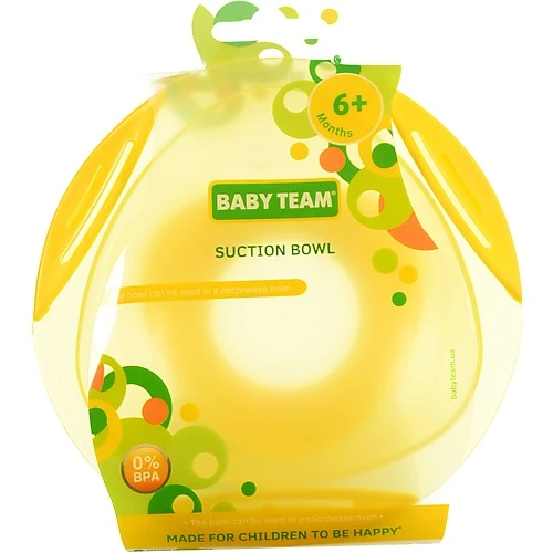 Тарілка на присосці для дітей від 6-ти місяців №6004 Baby Team 1шт