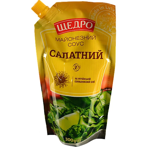 Майонез Щедро 300г 30% салатний д/п