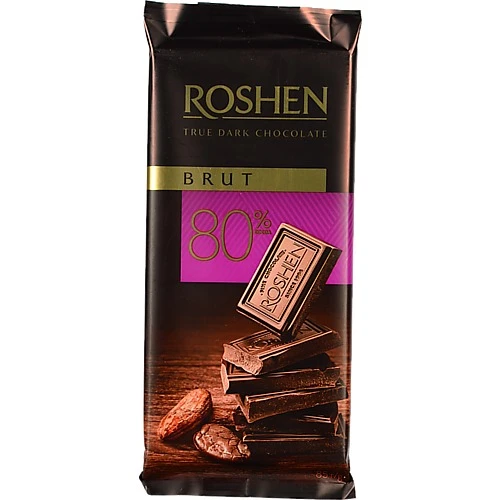 Шоколад 80% чорний Brut Roshen м/у 85г