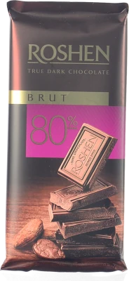 Шоколад 80% чорний Brut Roshen м/у 85г