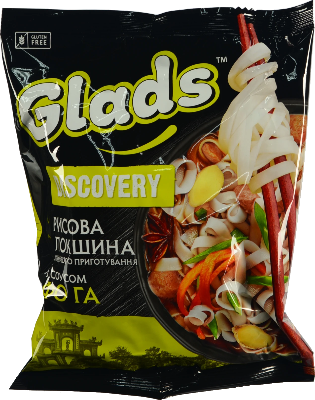 Локшина швидкого приготування рисова з соусом Фо Га Discovery Glads 65г