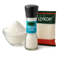 Цукор, сіль, крохмаль