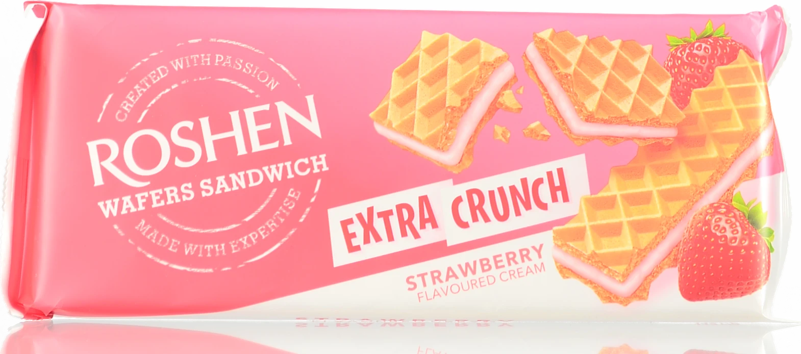 Вафлі Strawberry Extra Crunch Wafers Sandwich Roshen м/у 142г