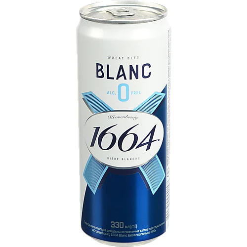 Пиво б.а Kronenbourg 0.33л 1664 blanc спец. пшен. світле