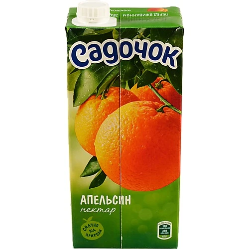 Нектар неосвітлений стерилізований Апельсин Садочок т/п 0.95л