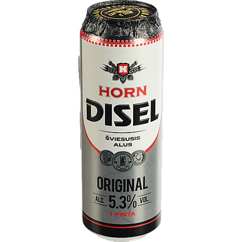 Пиво Horn Disel Original світле фільтроване пастеризоване 0.568л