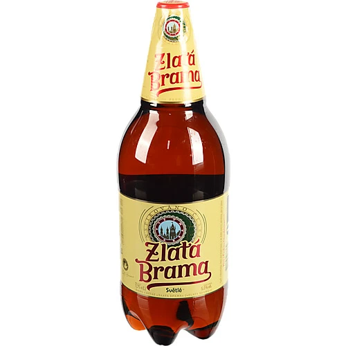 Пиво Zlata Brama 1.75л 5 світле пастеризоване