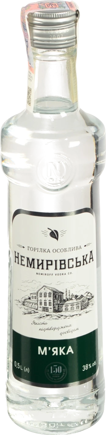 Горілка 0.5л 38% особлива М'яка Немирівська пл