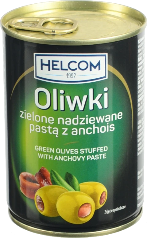 Оливки Helcom 280г фаршировані анчоусами