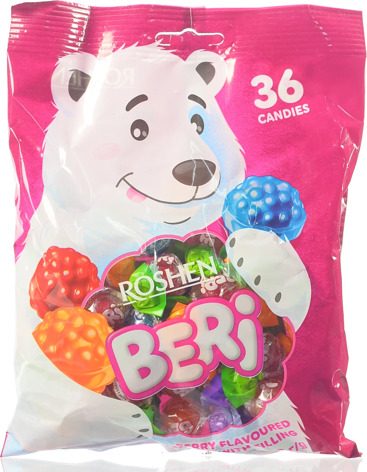 Карамель льодяникова з начинкою Beri Roshen 180г