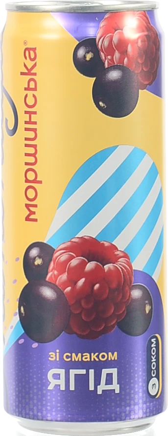 Напій Лимонада Моршинська 0.33л ягоди сл.газ з.б.