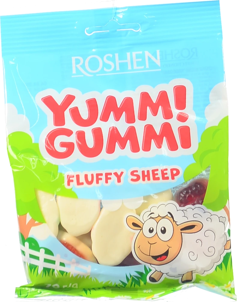Цукерки Roshen 70г желейні yummi gummi fluffy sheep
