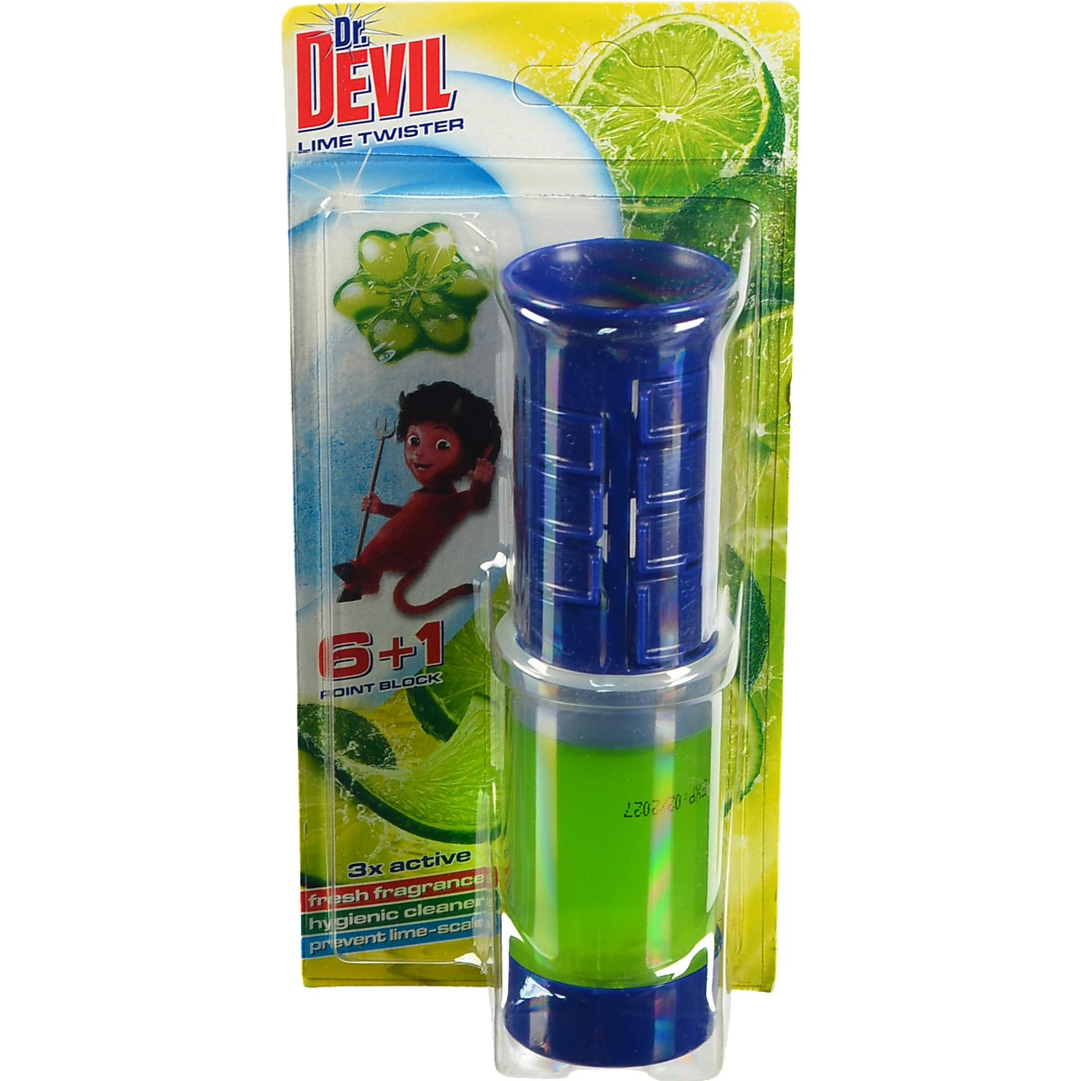 Туалетний точковий блок Dr.DEVIL 3in1 лаймовий твістер