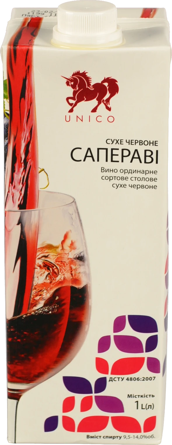 Вино Unico 1л сапераві червоне сухе