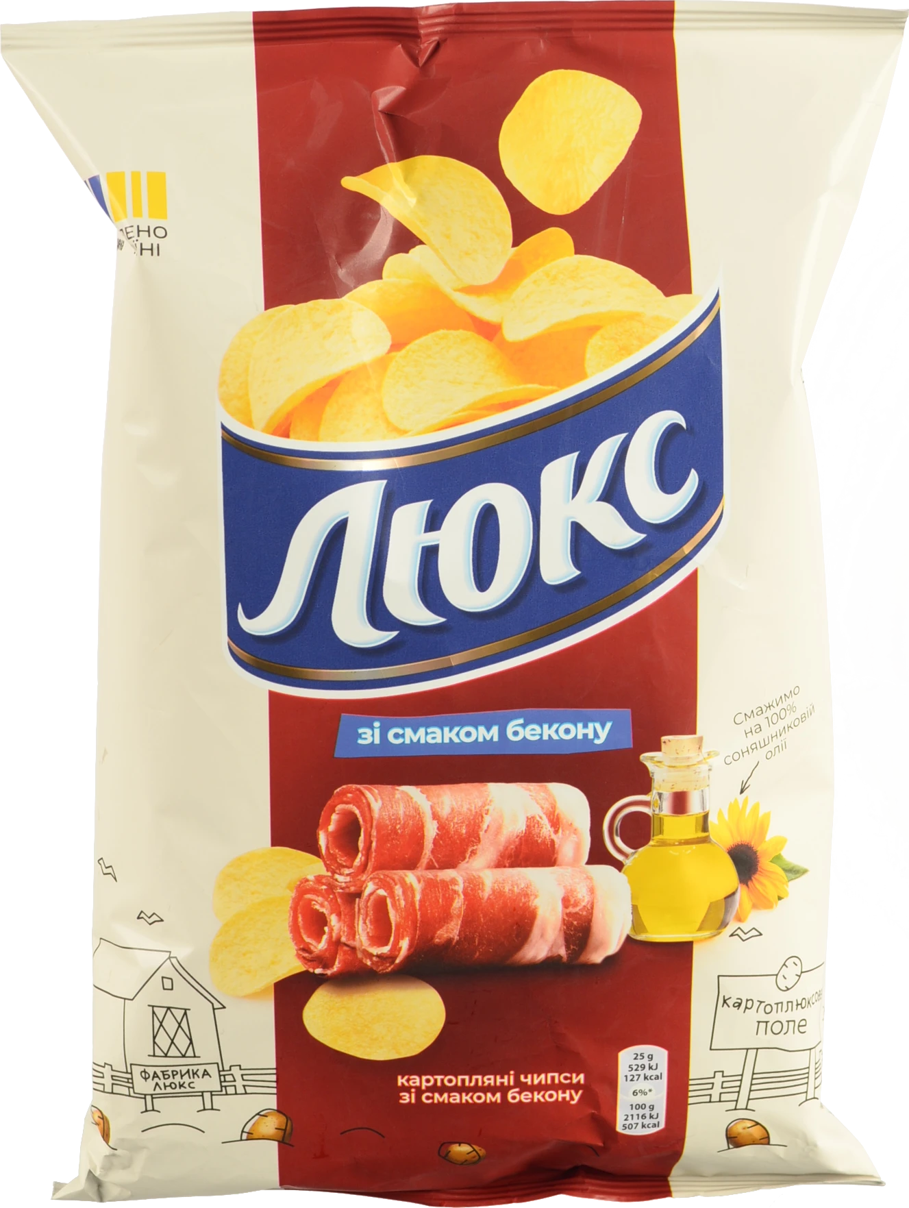 Чіпси Люкс 125г бекон