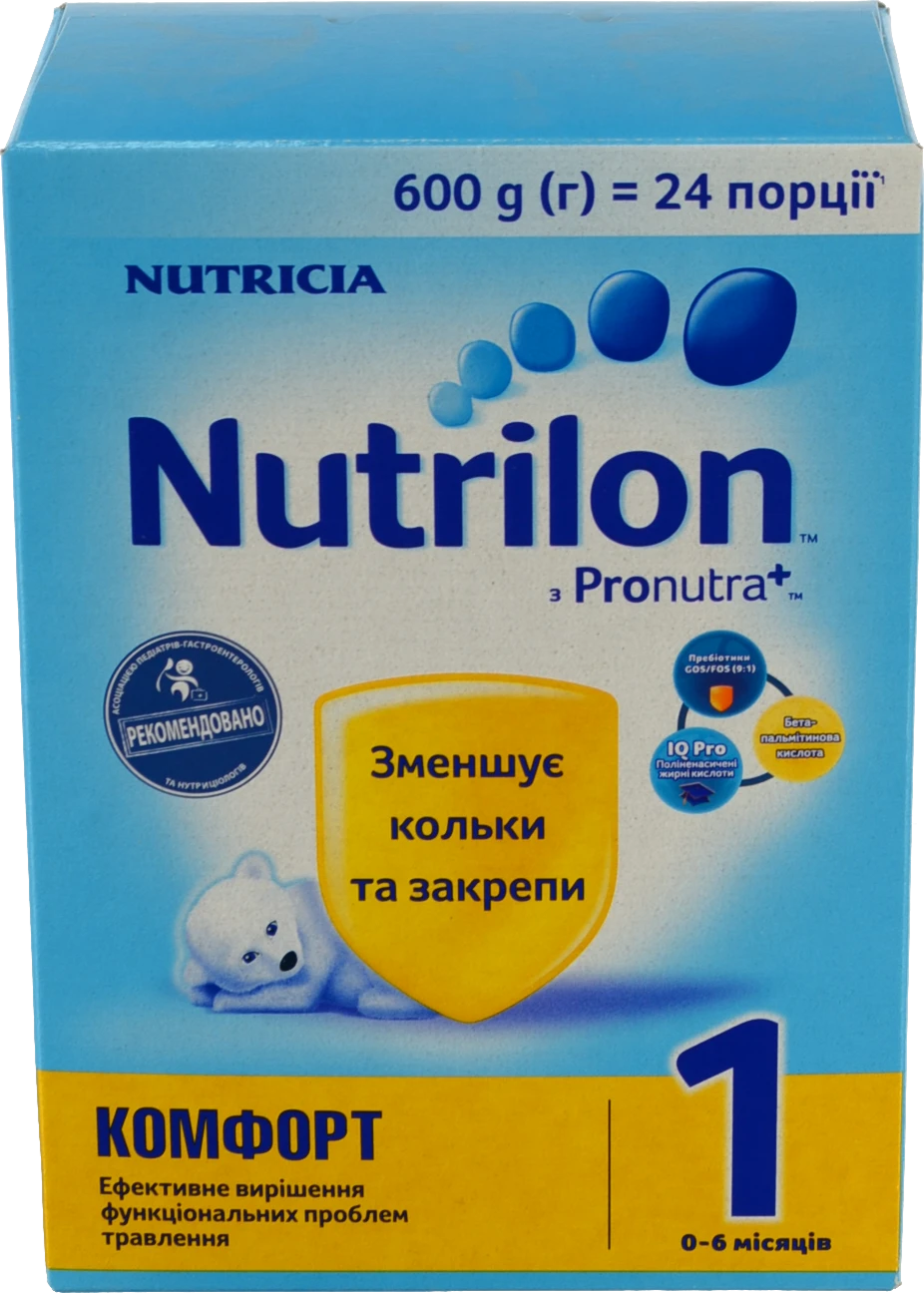 Суміш суха для дітей від 0 до 6міс Комфорт 1 Nutrilon к/у 600г