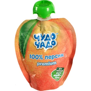 Пюре для дітей від 4міс натуральне стерилізоване Персик Premium Чудо-Чадо д/п 90г